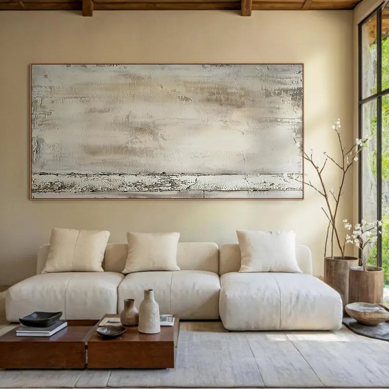Quiet Patina – Minimal Textured Wabi-Sabi Abstract Wall Art#AB14053