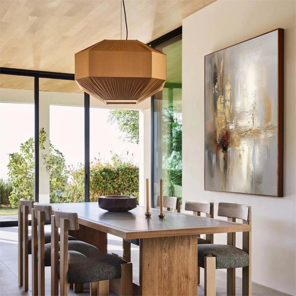 Radiant Reflections - Modern Interior Design Abstract Texture Light Luxury Wall Art