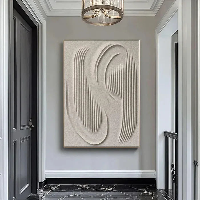 Rhythmic Relief Art-Texture Sense Shallow Rice Abstract Rhythm Wall Art