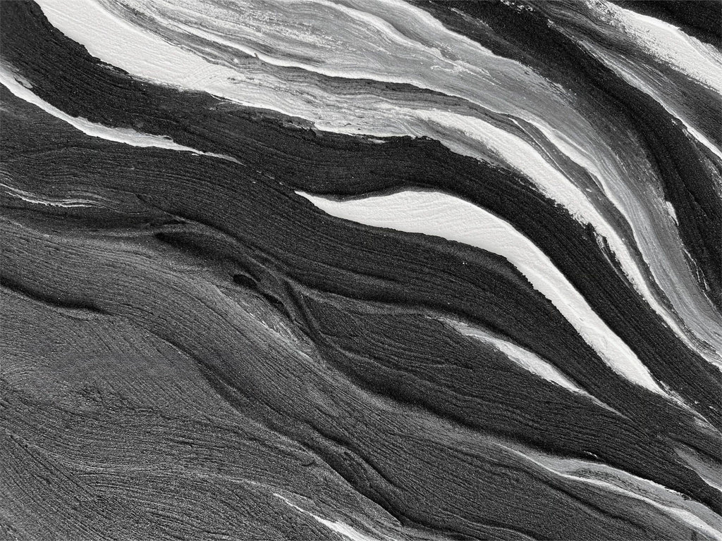Monochrome Tides Diptych Set Of 2-Minimalist Hand Drawn Flowing Texture Abstract Wall Art