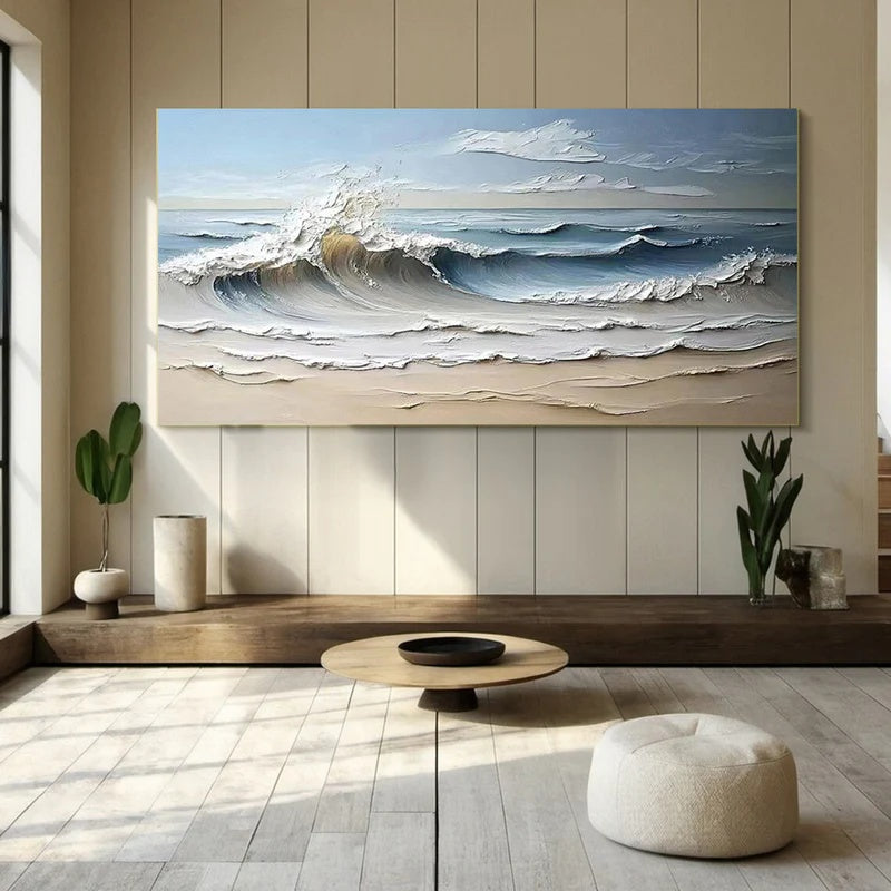 Large Textured Abstract Wall Art for Modern Interiors – Rising Calm#AB14113