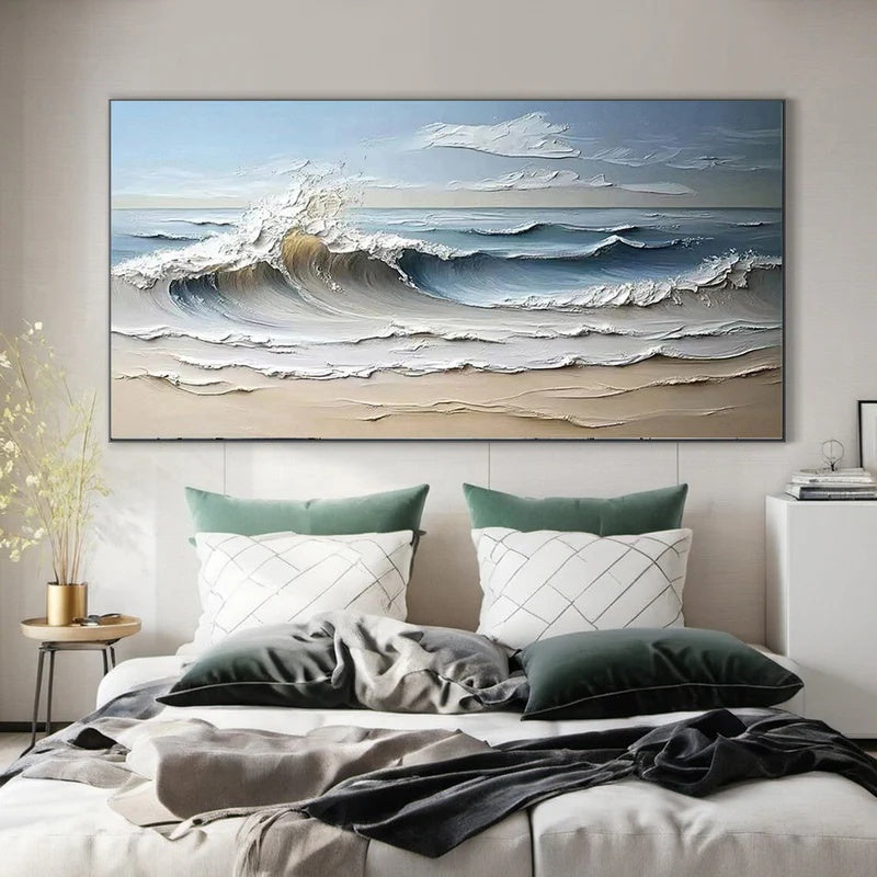 Large Textured Abstract Wall Art for Modern Interiors – Rising Calm#AB14113