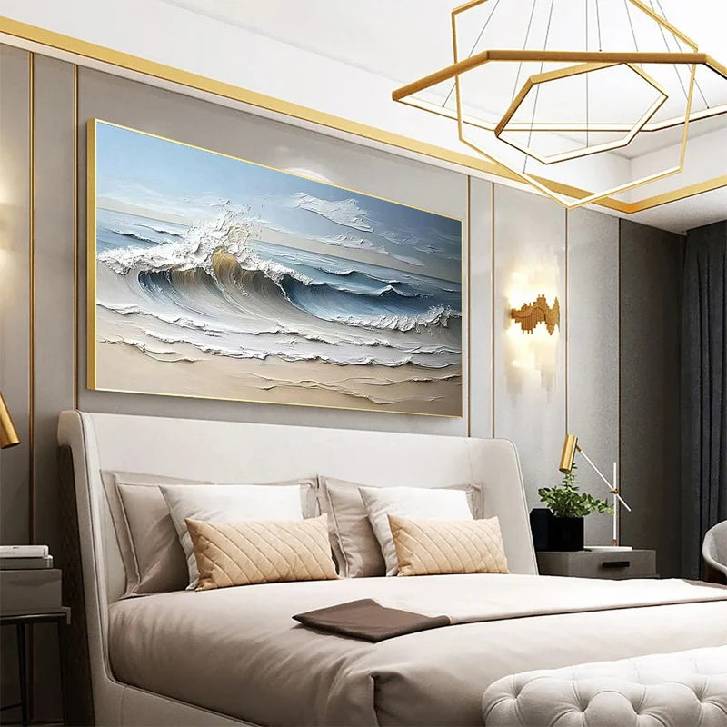 Large Textured Abstract Wall Art for Modern Interiors – Rising Calm#AB14113