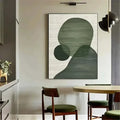 Abstract Tranquility Art Painting-Modern Minimalist Green Geometric Abstract Wall Art