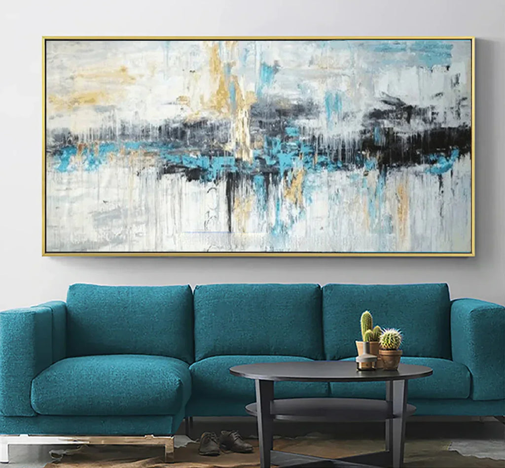 Island Storm-Distant Horizon Abstract Texture Wall Art