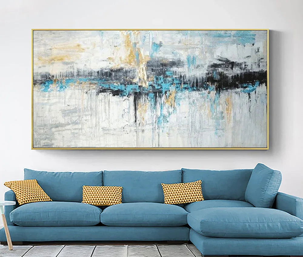 Island Storm-Distant Horizon Abstract Texture Wall Art