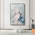 Snowy Climbing - Thick-painted Snow Mountain Indoor Decorative Wall Art#AB14005