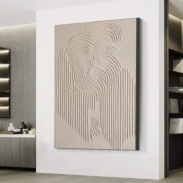 Flowing -Modern Minimalist Hand-Painted Sand Textured Wall Art