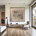 Mono Grid Texture-Geometric Block Hand Drawn Three-Dimensional Wall Art#WB10107