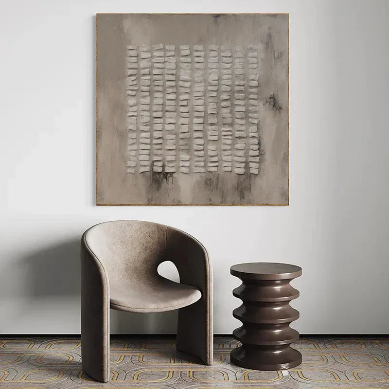 Abstract Grid Texture- Abstract Geometry Wabi Sabi Wall Art#WB10105