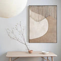 Horizon Harmony Wall Art-Wabi Sabi Minimally Woven Geometric Abstract Oil Painting