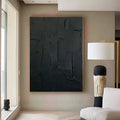 Depth in Shadows - Vertical Three-Dimensional Texture Minimalist Abstract Wall Art