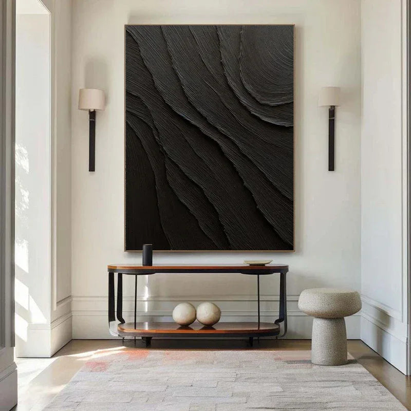 Ripple Harmony - Modern Home Decoration Minimalist Crack Texture Wall Art