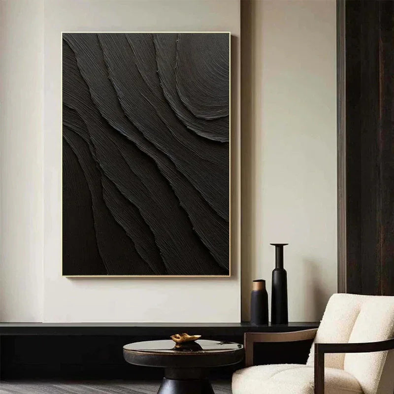 Ripple Harmony - Modern Home Decoration Minimalist Crack Texture Wall Art