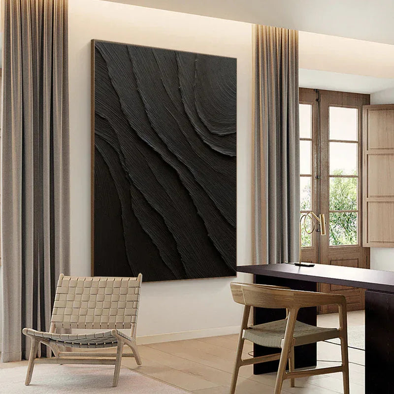 Ripple Harmony - Modern Home Decoration Minimalist Crack Texture Wall Art