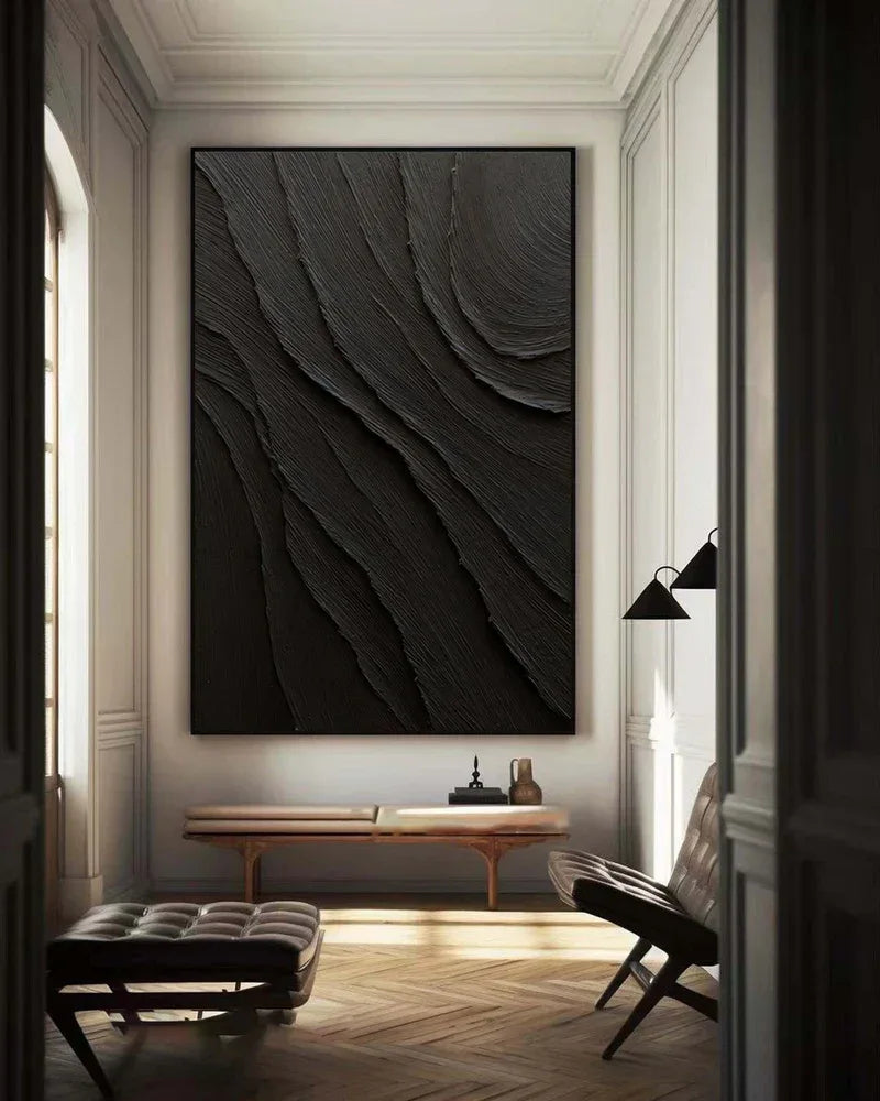 Ripple Harmony - Modern Home Decoration Minimalist Crack Texture Wall Art