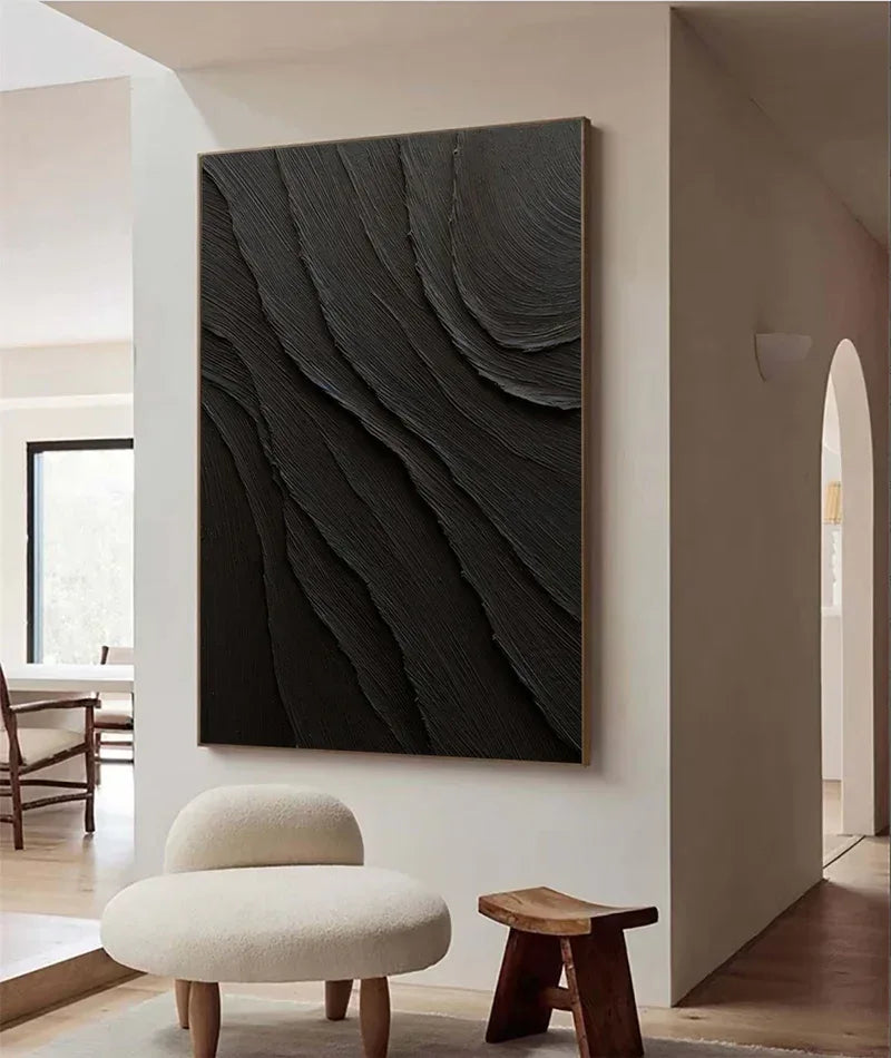 Ripple Harmony - Modern Home Decoration Minimalist Crack Texture Wall Art