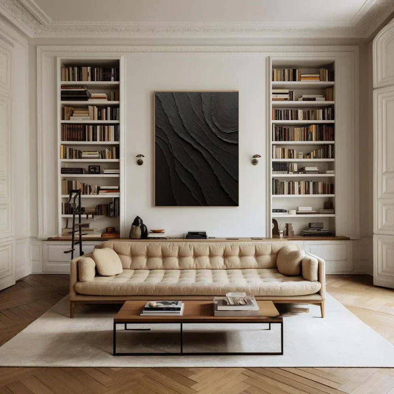 Ripple Harmony - Modern Home Decoration Minimalist Crack Texture Wall Art
