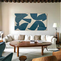 Blue Fold Rhythm-Modern Minimalist Abstract Geometric Wall Art