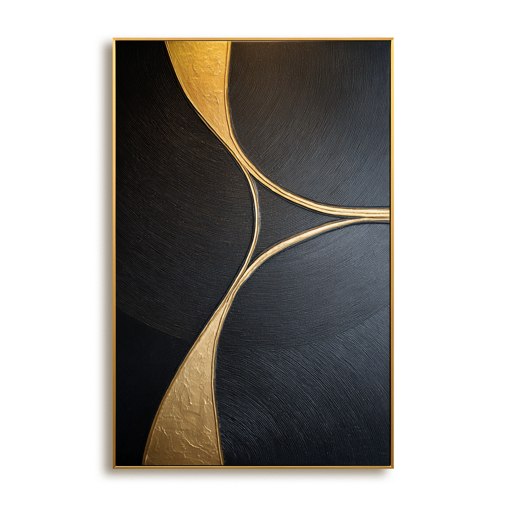 Converging Paths Large Textured Abstract Oil Painting#AB14210
