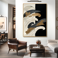 Rising Tides Large Textured Abstract Oil Painting#AB14211