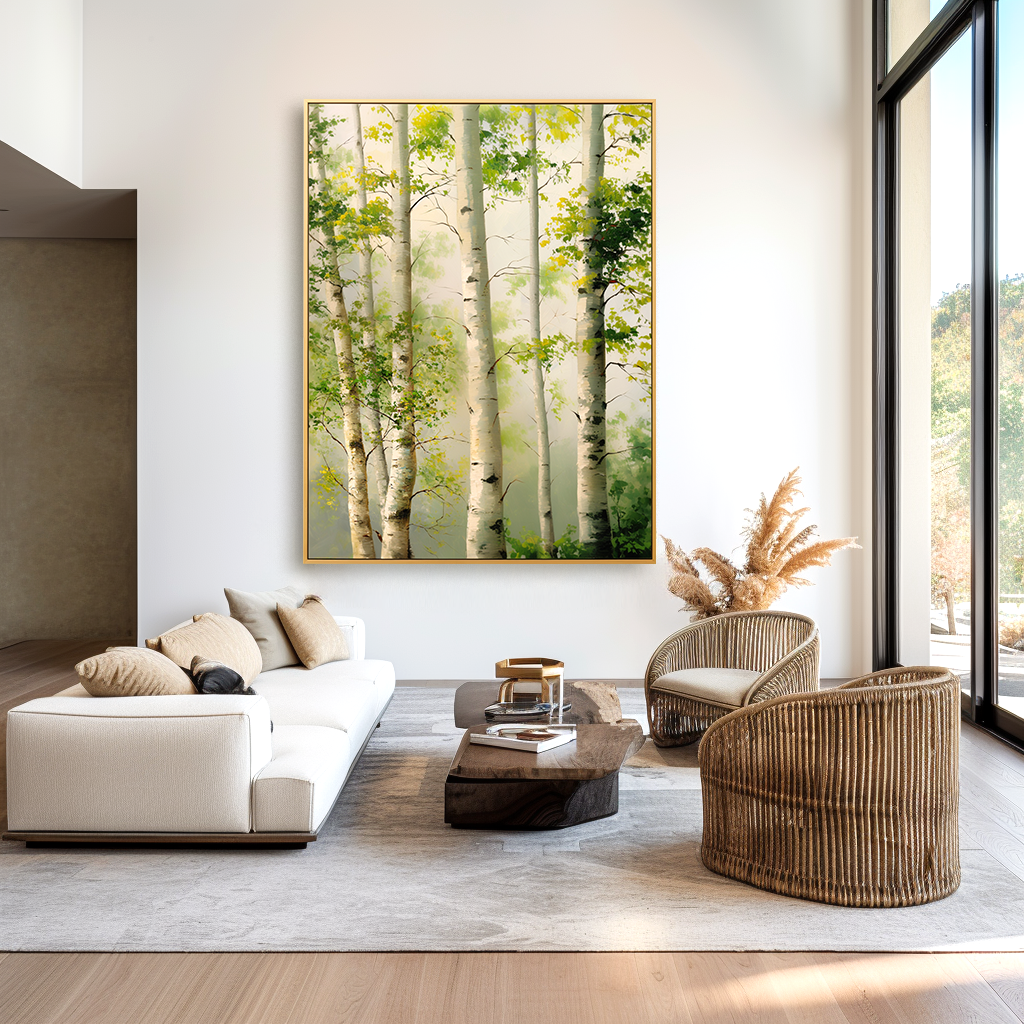 Quiet Grove - Modern Indoor Hand-Painted Natural Decorative Wall Art#AB14166