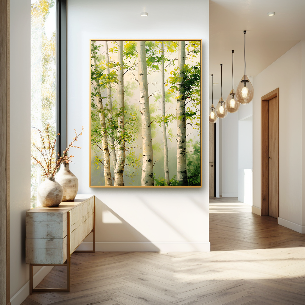 Quiet Grove - Modern Indoor Hand-Painted Natural Decorative Wall Art#AB14166