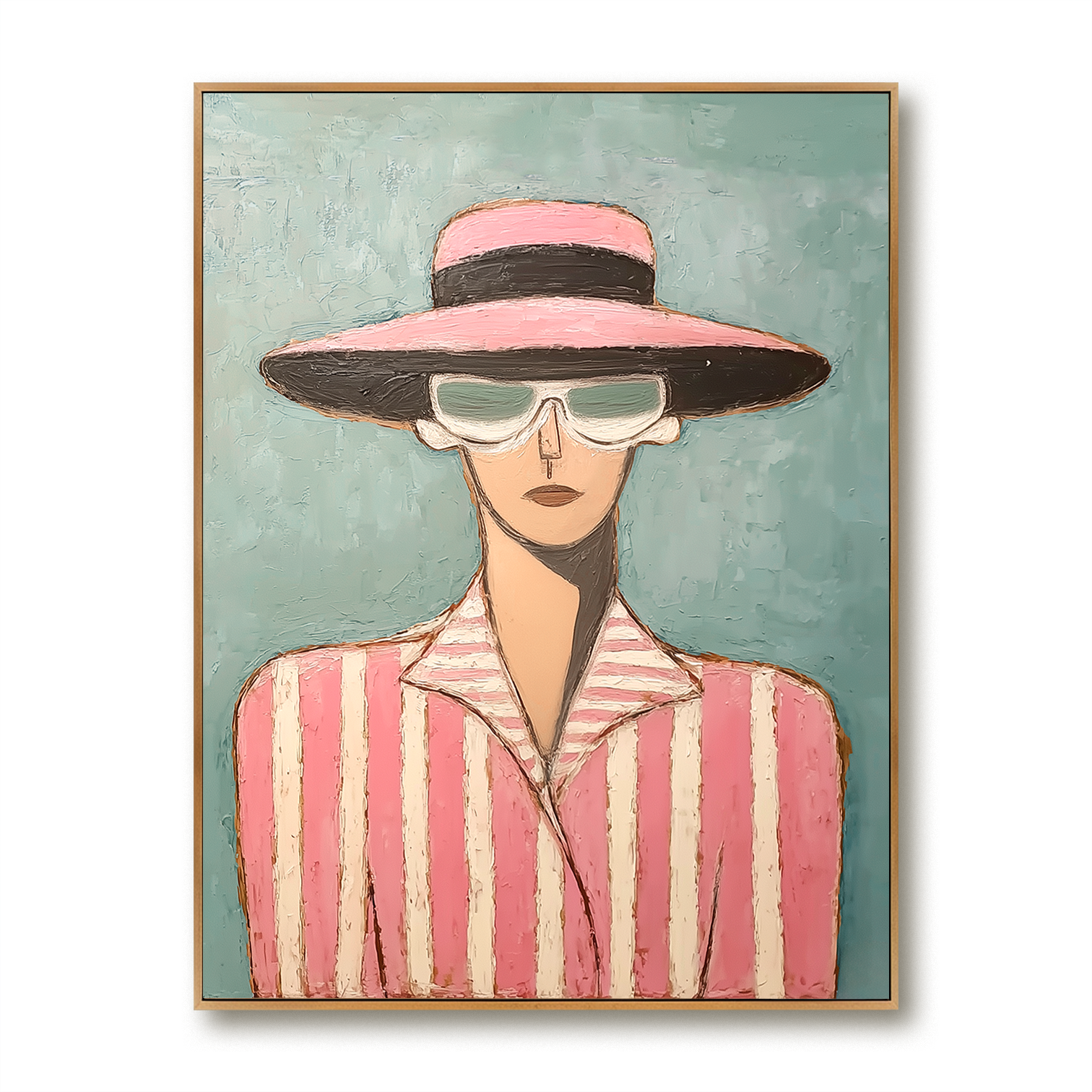 Soft Focus Muse-Modern Decorative Abstract Figure Oil Painting Wall Art#AB14163