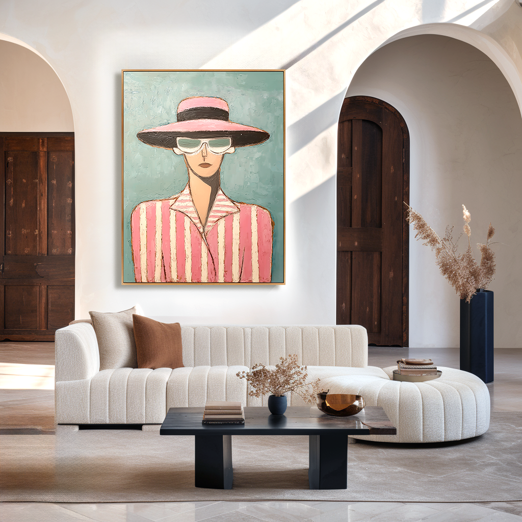 Soft Focus Muse-Modern Decorative Abstract Figure Oil Painting Wall Art#AB14163
