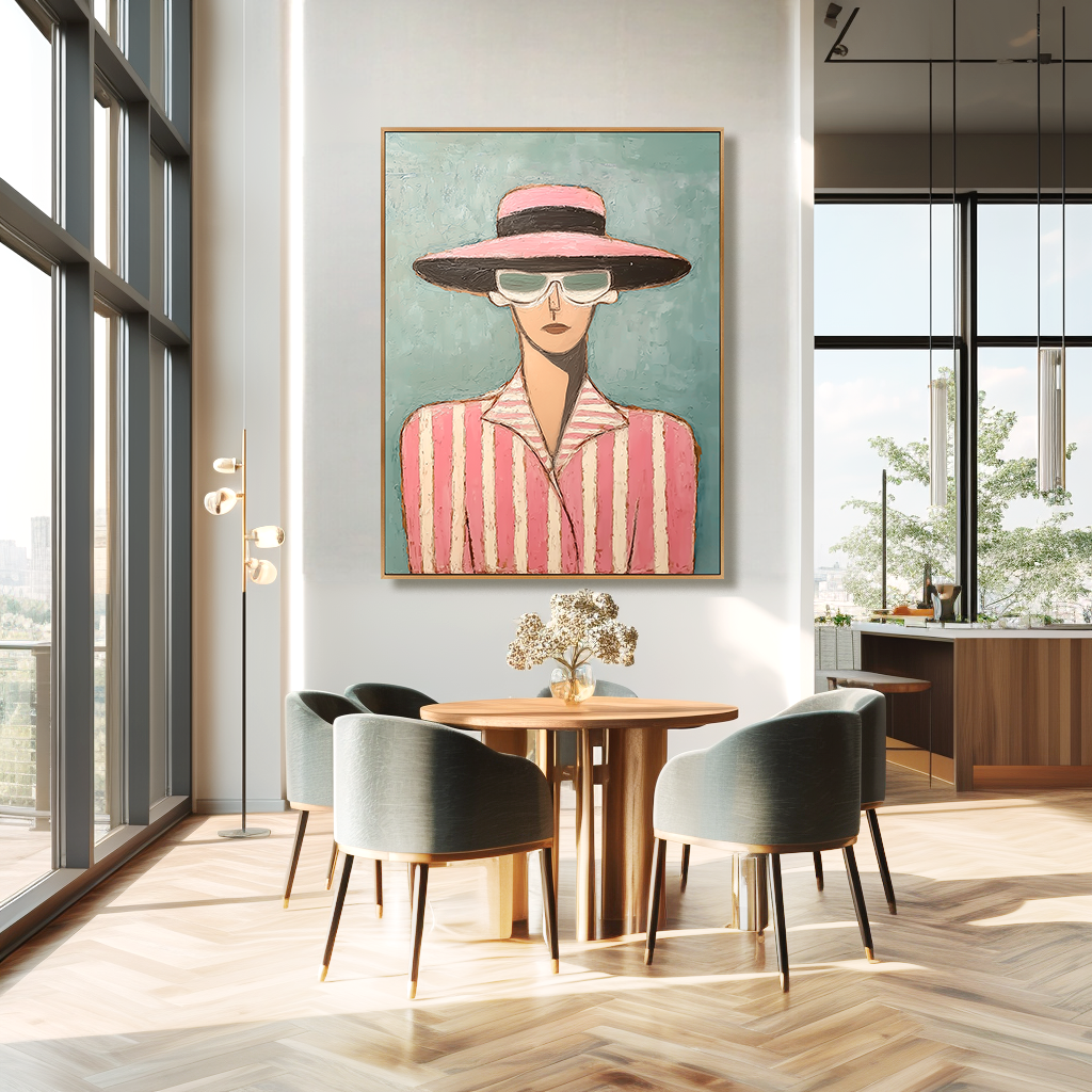 Soft Focus Muse-Modern Decorative Abstract Figure Oil Painting Wall Art#AB14163