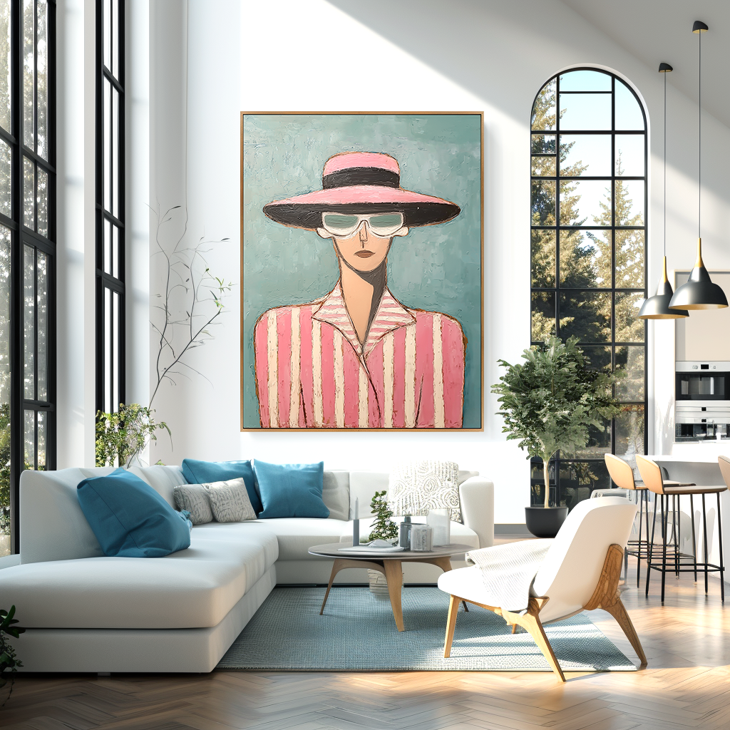 Soft Focus Muse-Modern Decorative Abstract Figure Oil Painting Wall Art#AB14163