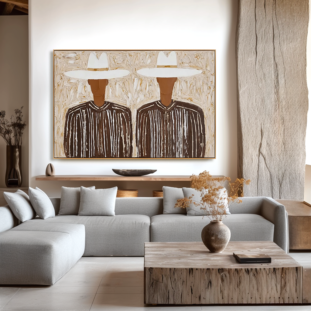 Quiet Alignment - Modern Decorative Retro Abstract Figure Wall Art#AB14160