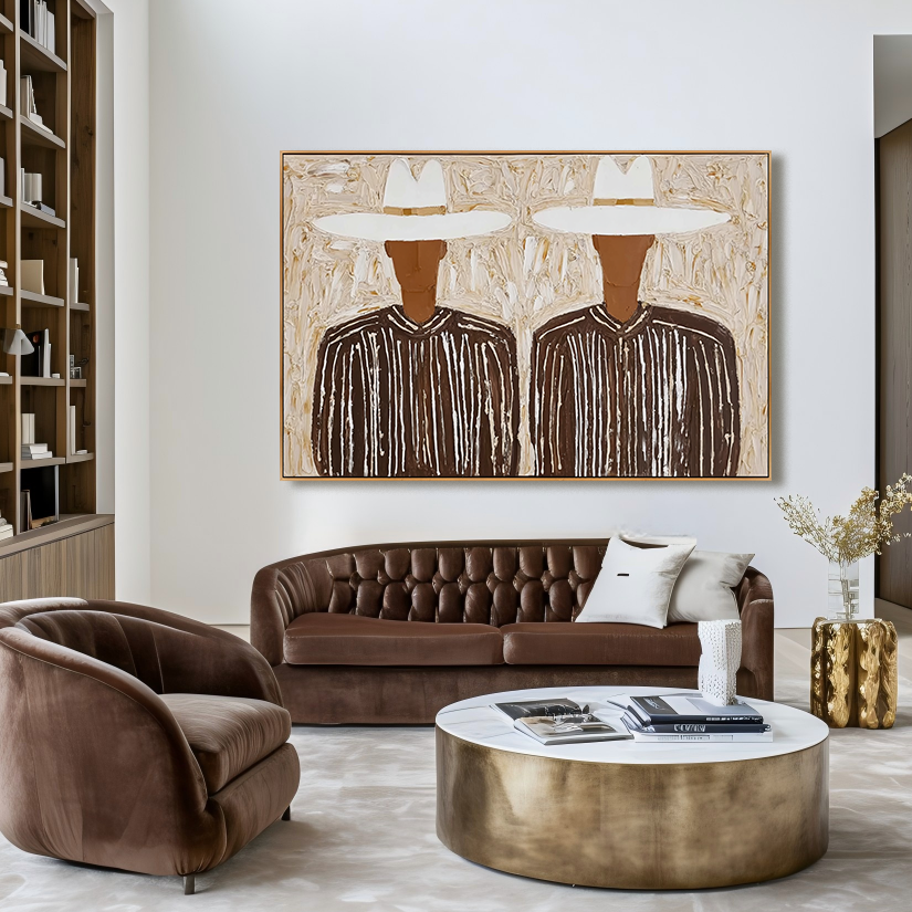 Quiet Alignment - Modern Decorative Retro Abstract Figure Wall Art#AB14160