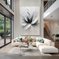 Silent Bloom – Hand-Painted Abstract Textured Floral Oil Painting#AB14240