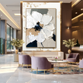 Soft Division – Hand-Painted Abstract Textured Floral Oil Painting#AB14242