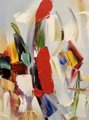 Colorful Abstract Textured Oil Painting - Modern Large Canvas Wall Art#AB14079