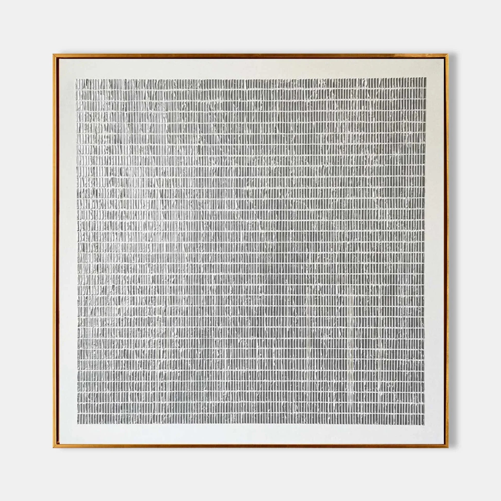 Linear Texture Grid-Tactile Minimalist Grid Textured Canvas Wall Art#WB10108