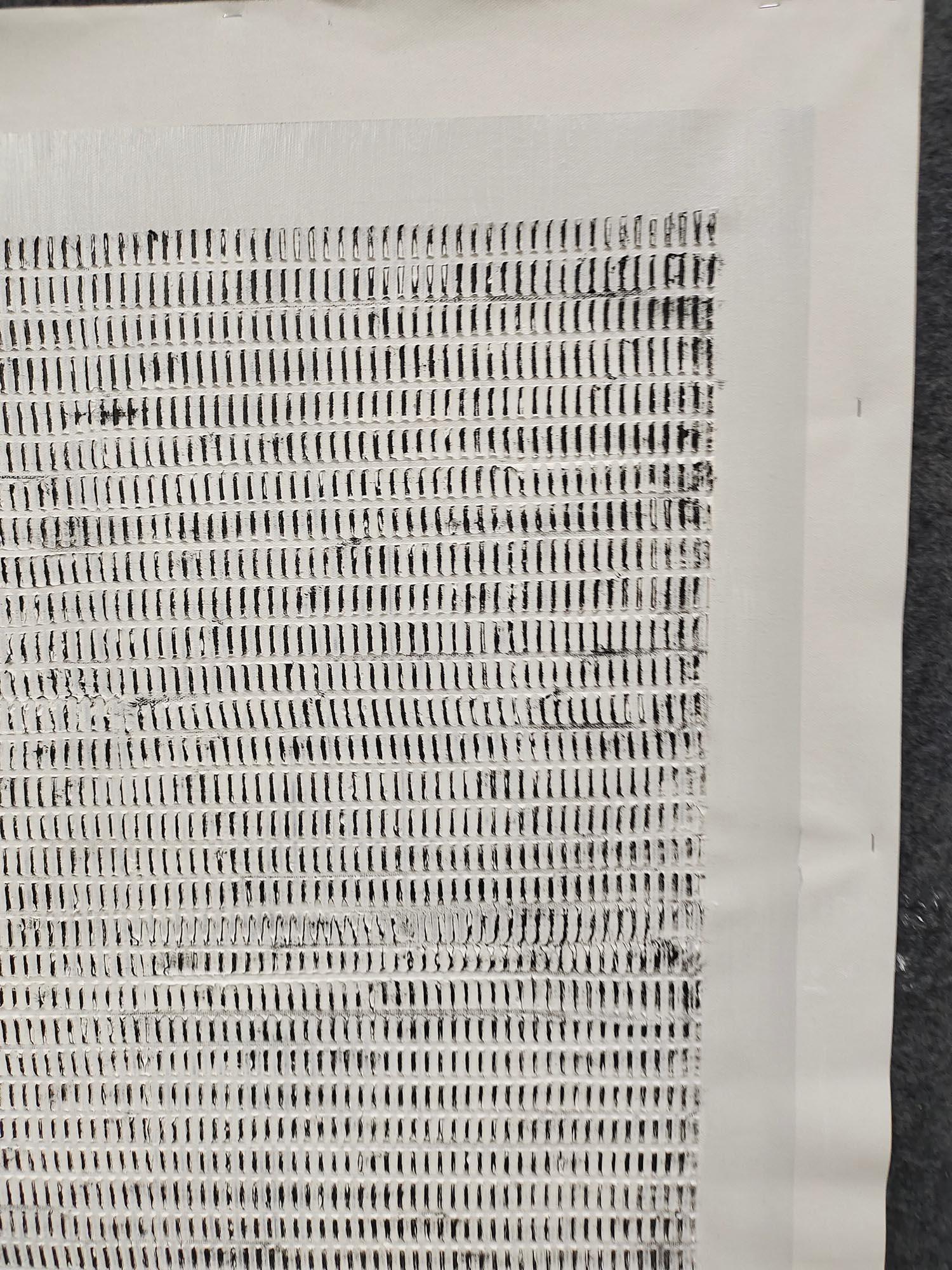 Linear Texture Grid-Tactile Minimalist Grid Textured Canvas Wall Art#WB10108