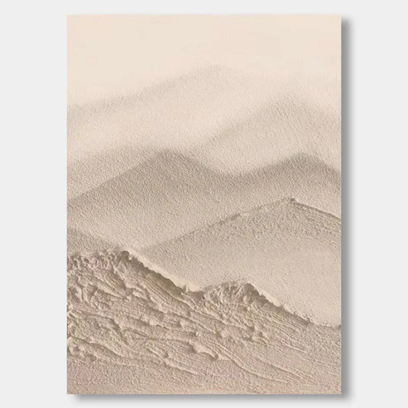 Hidden Mountain - Minimalist Wabi Sabi Abstract Mountain Texture Wall Art