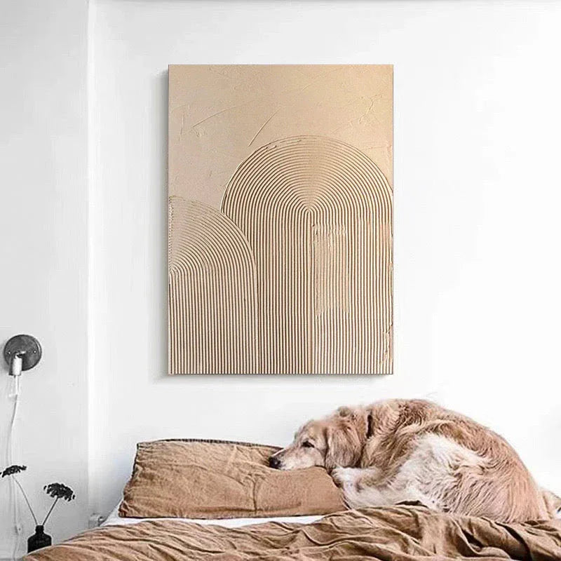 Natural Achievements - Abstract Wall Art of Hand Drawn Textured Geometric Arches