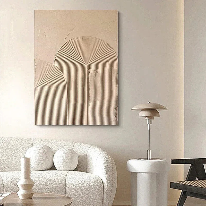 Natural Achievements - Abstract Wall Art of Hand Drawn Textured Geometric Arches