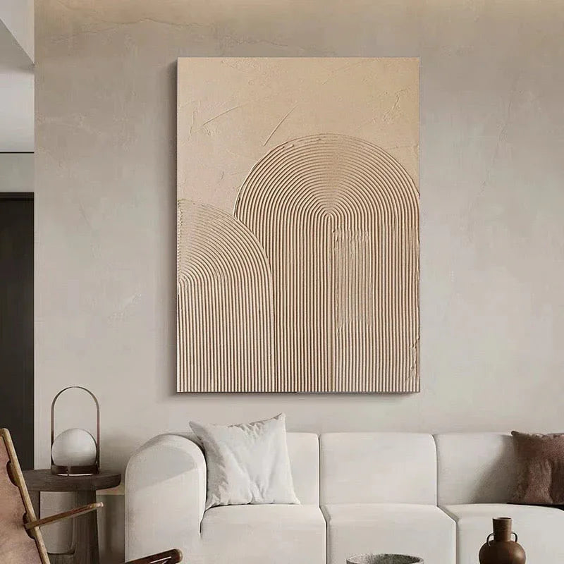 Natural Achievements - Abstract Wall Art of Hand Drawn Textured Geometric Arches