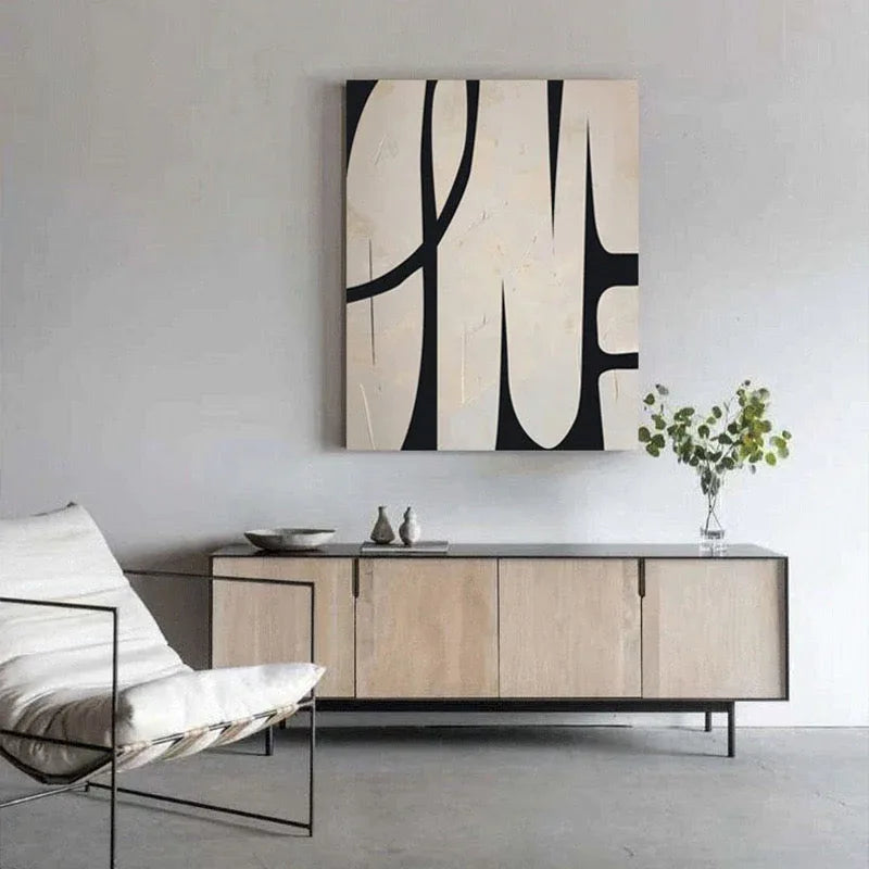 Longing - Minimalist Wabi Sabi Abstract Geometric Wall Art