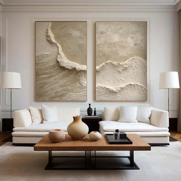 Coastal Textures Painting Set Of 2 #SO10009