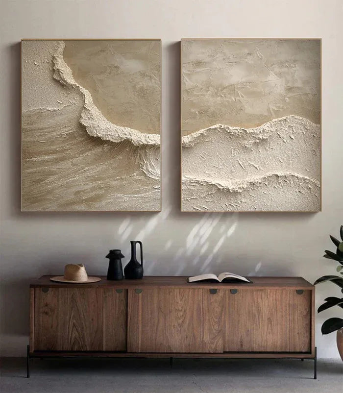 Coastal Textures Painting Set Of 2 #SO10009