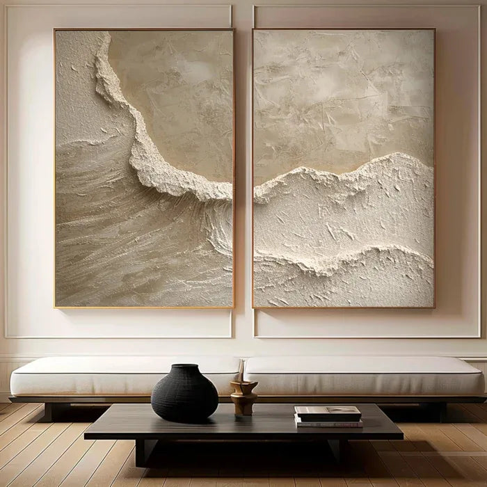 Coastal Textures Painting Set Of 2 #SO10009