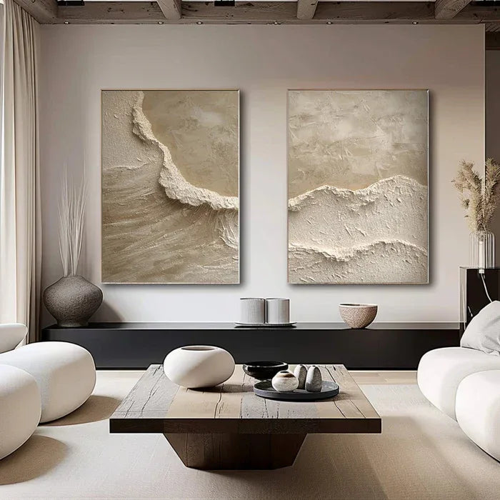 Coastal Textures Painting Set Of 2 #SO10009
