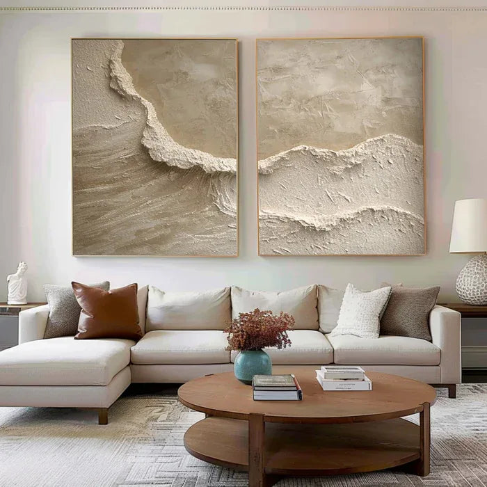 Coastal Textures Painting Set Of 2 #SO10009