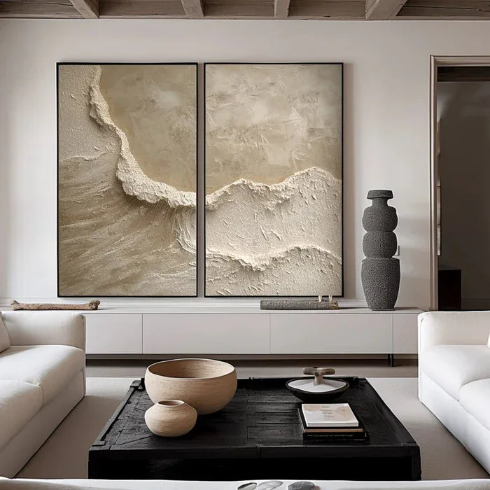 Coastal Textures Painting Set Of 2 #SO10009