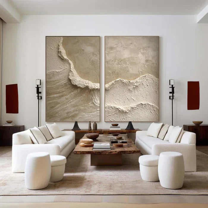 Coastal Textures Painting Set Of 2 #SO10009
